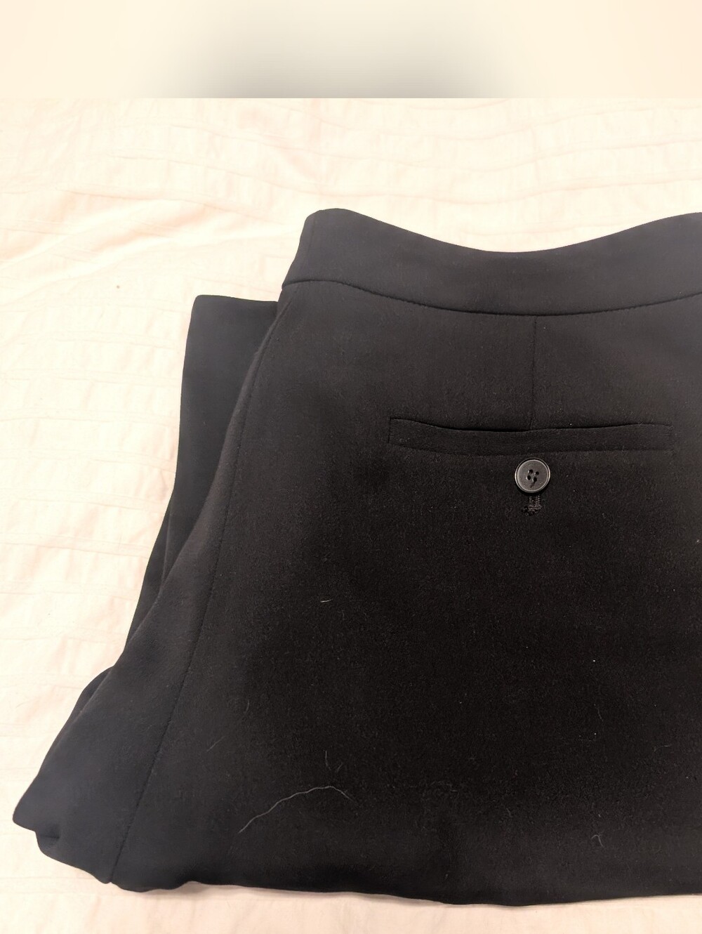Ivanka Trump Black Women's Crepe Trousers with Back Welt Pocket